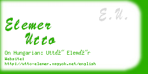 elemer utto business card